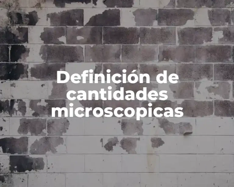 Definición de cantidades microscopicas