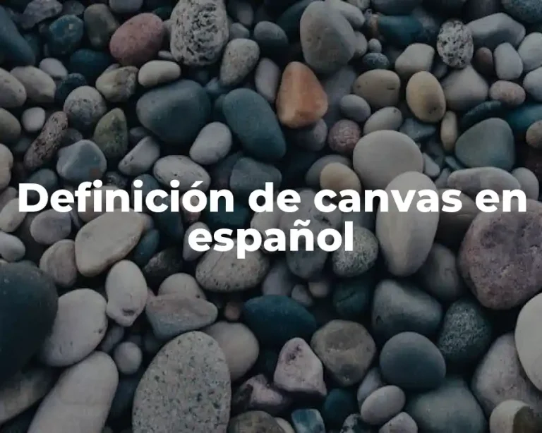 Definición de canvas en español