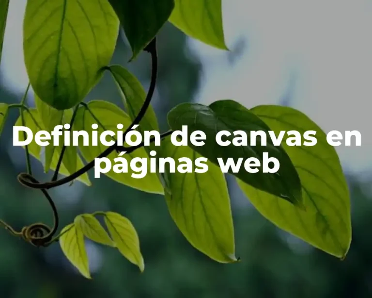 Definición de canvas en páginas web