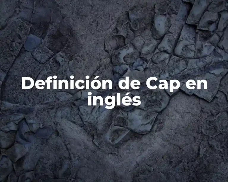 Definición de Cap en inglés