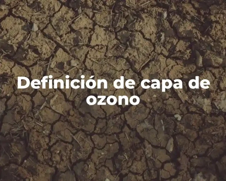 Definición de capa de ozono