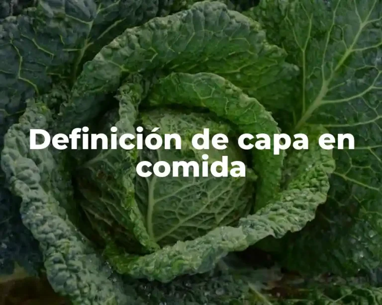 Definición de capa en comida