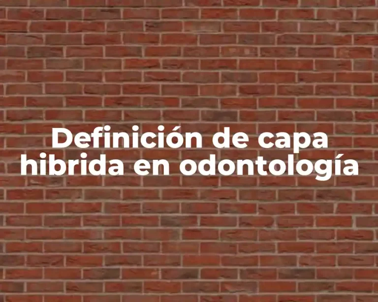 Definición de capa hibrida en odontología