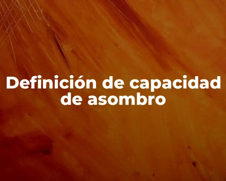 Definición de capacidad de asombro