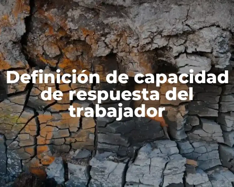 Definición de capacidad de respuesta del trabajador