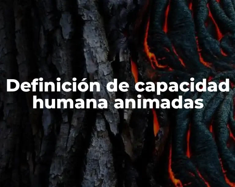 Definición de capacidad humana animadas