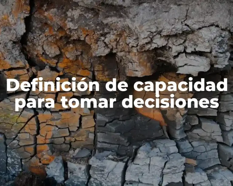 Definición de capacidad para tomar decisiones
