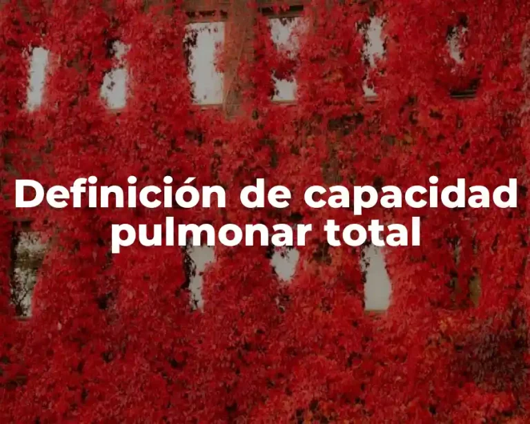 Definición de capacidad pulmonar total