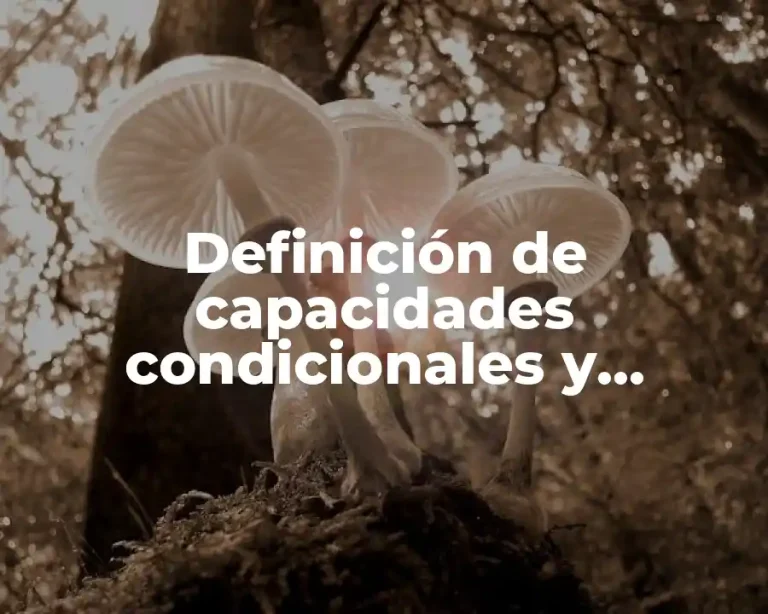 Definición de capacidades condicionales y coordinativas