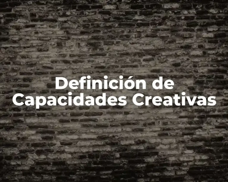 Definición de Capacidades Creativas