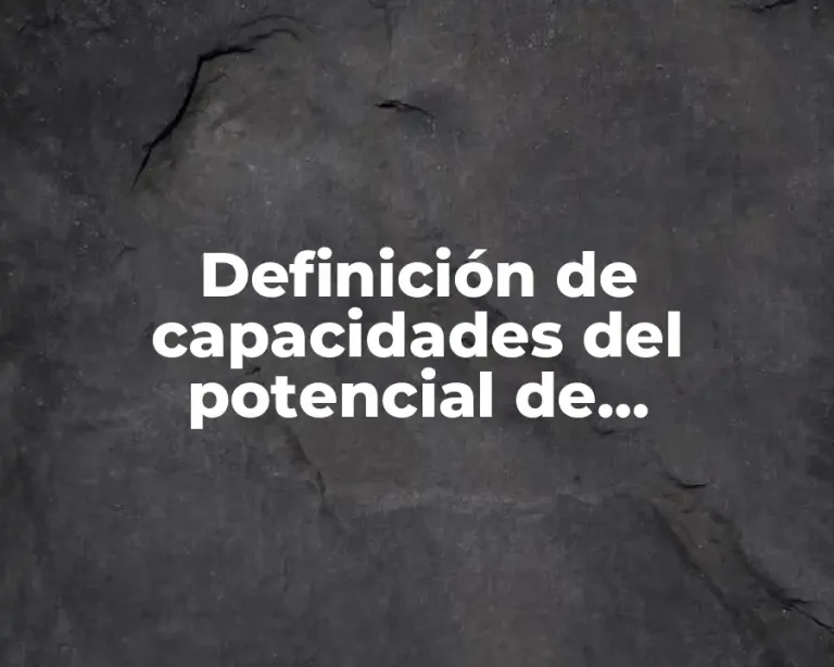 Definición de capacidades del potencial de entrenamiento deportivo