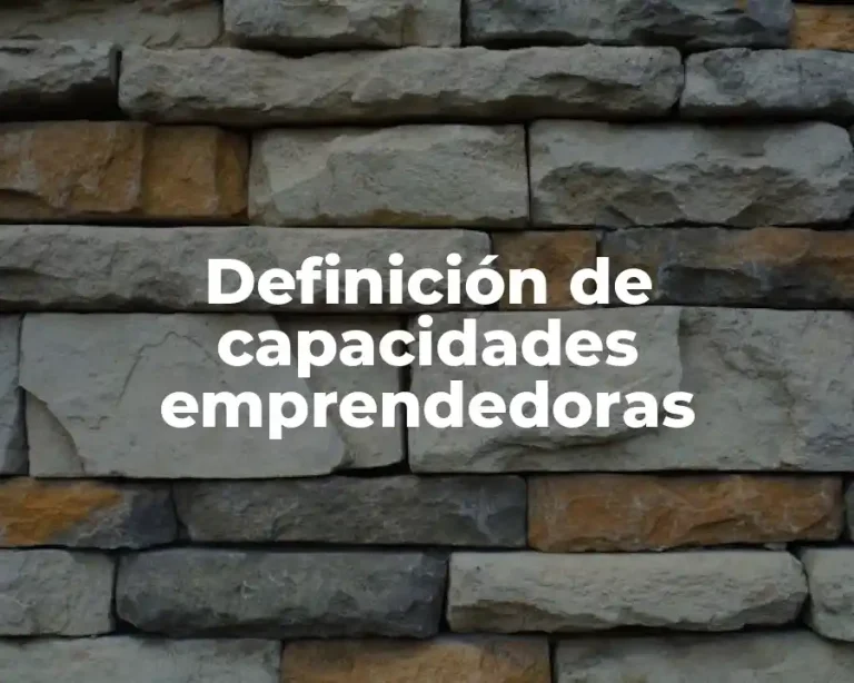 Definición de capacidades emprendedoras
