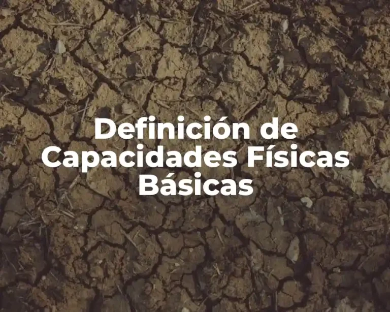 Definición de Capacidades Físicas Básicas