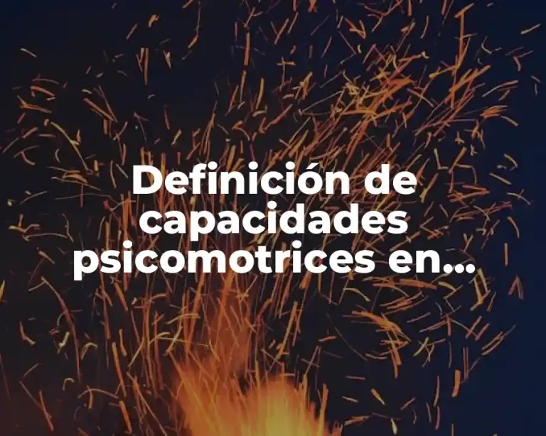 Definición de capacidades psicomotrices en educación física