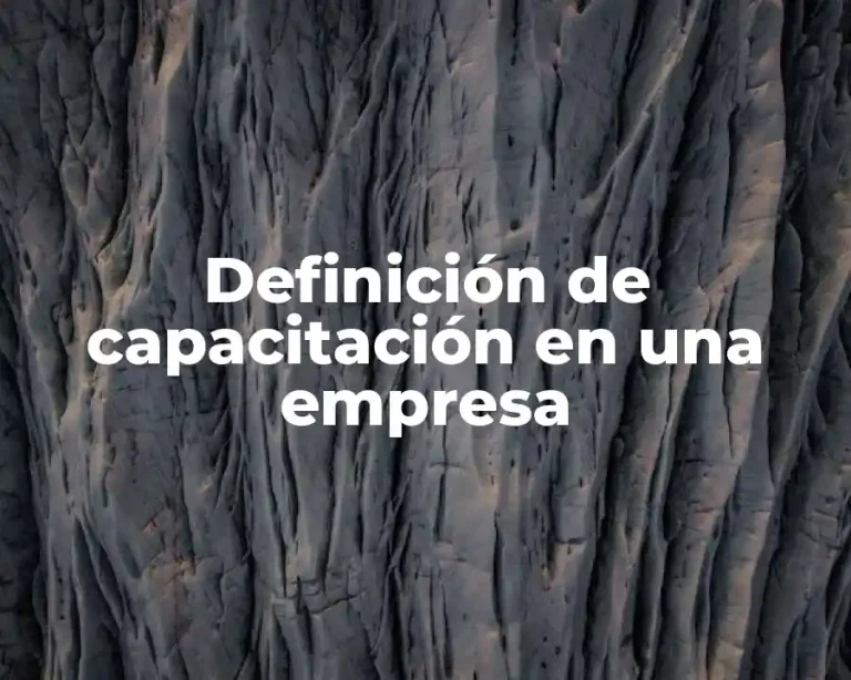 Definición de capacitación en una empresa