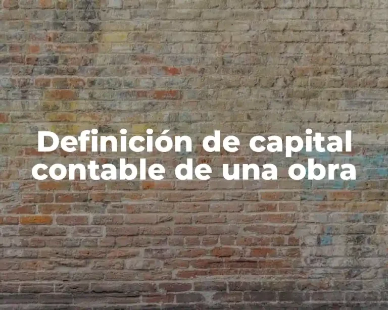 Definición de capital contable de una obra