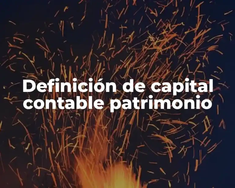 Definición de capital contable patrimonio