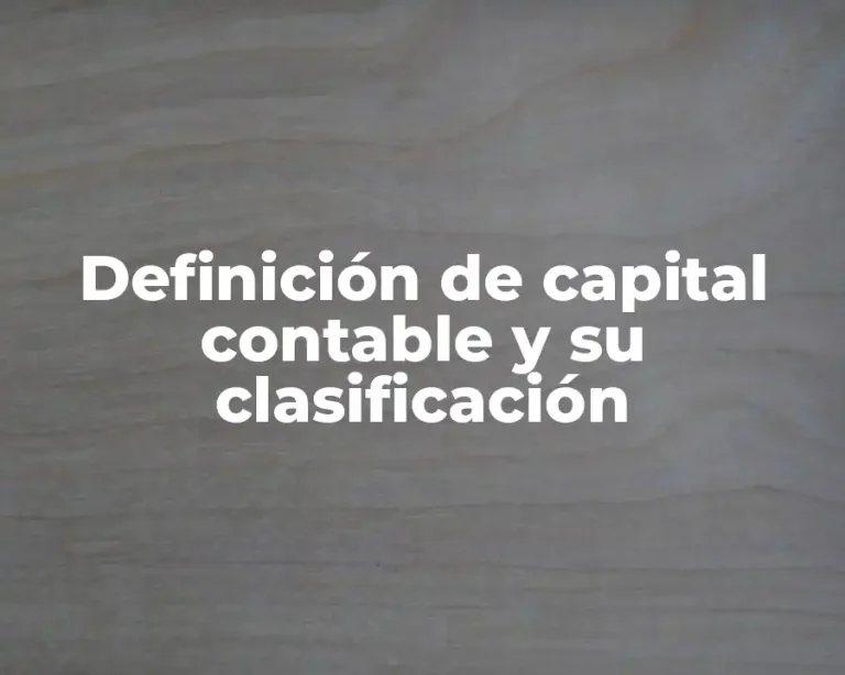 Definición de capital contable y su clasificación