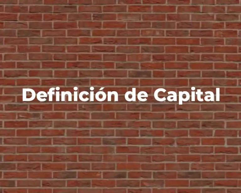 Definición de Capital