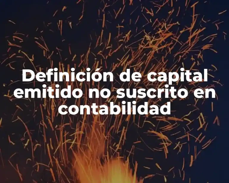 Definición de capital emitido no suscrito en contabilidad