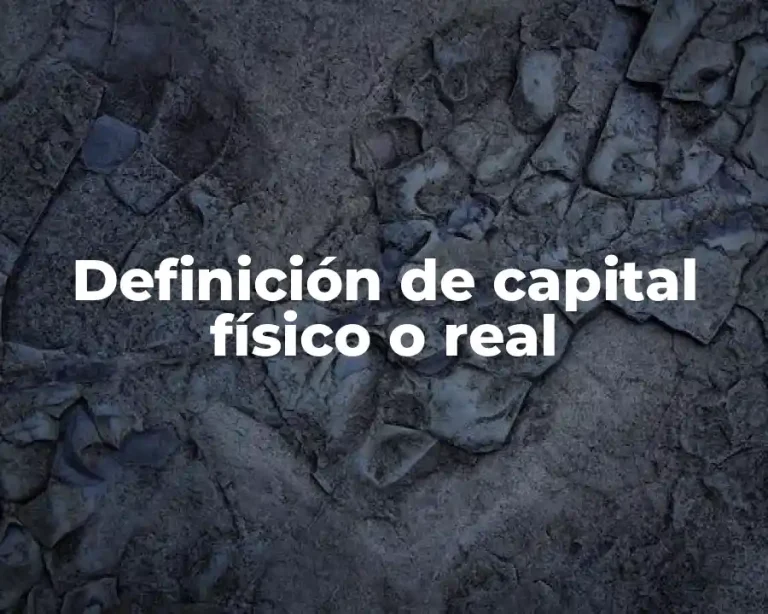 Definición de capital físico o real