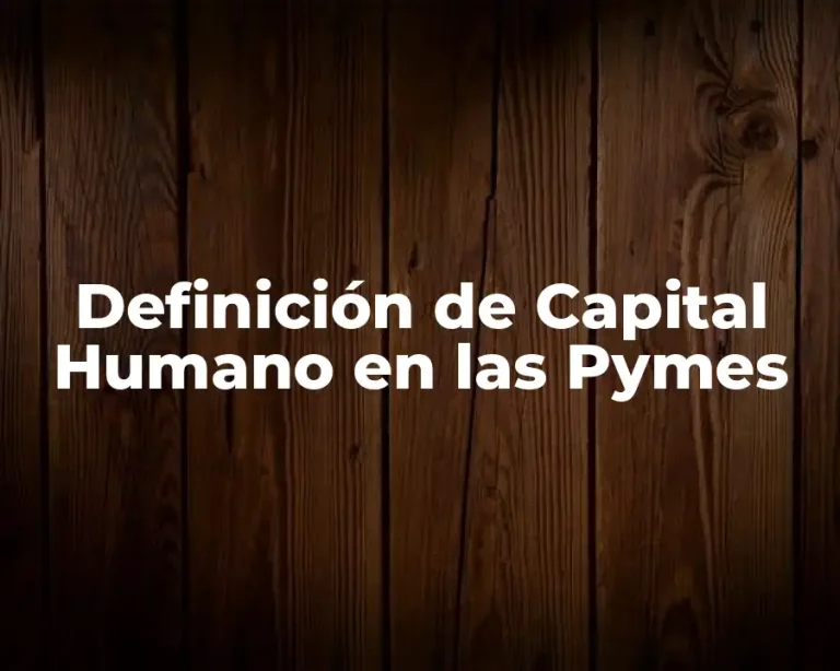 Definición de Capital Humano en las Pymes