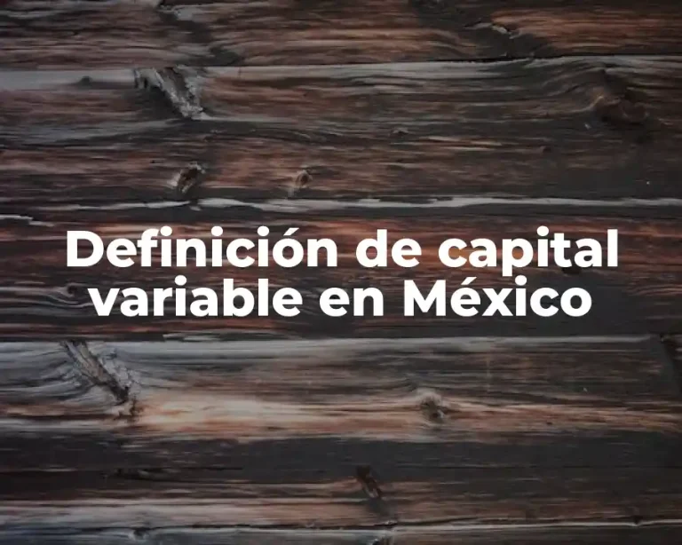 Definición de capital variable en México
