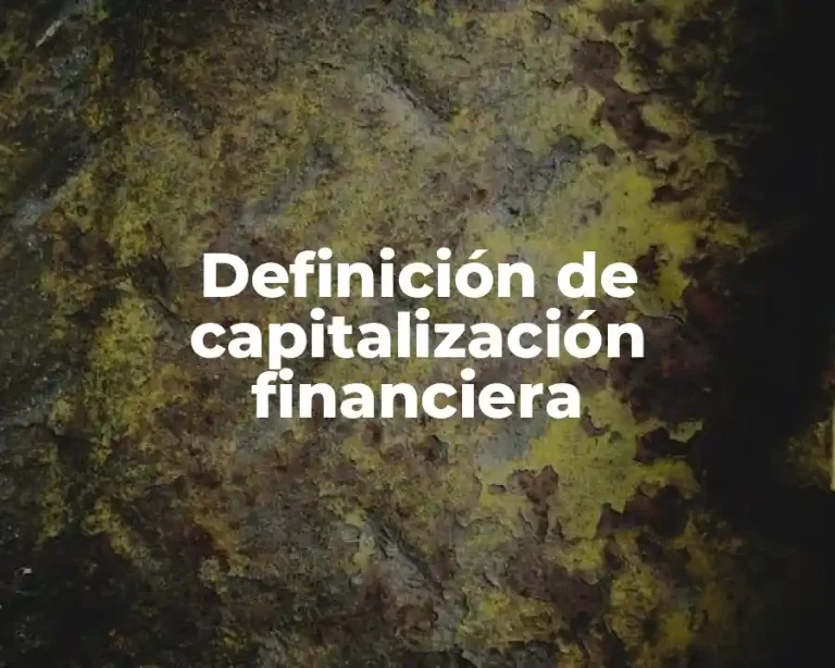 Definición de capitalización financiera