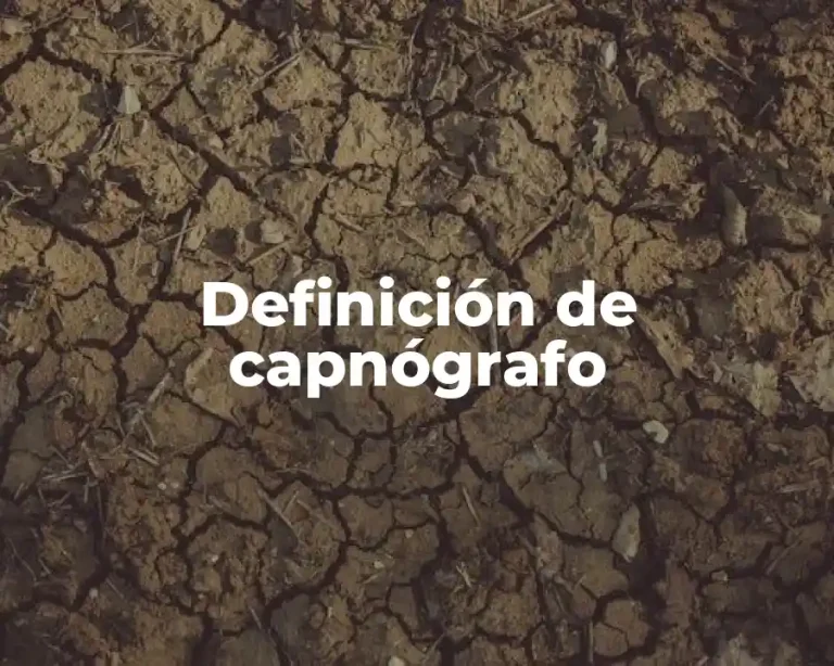 Definición de capnógrafo