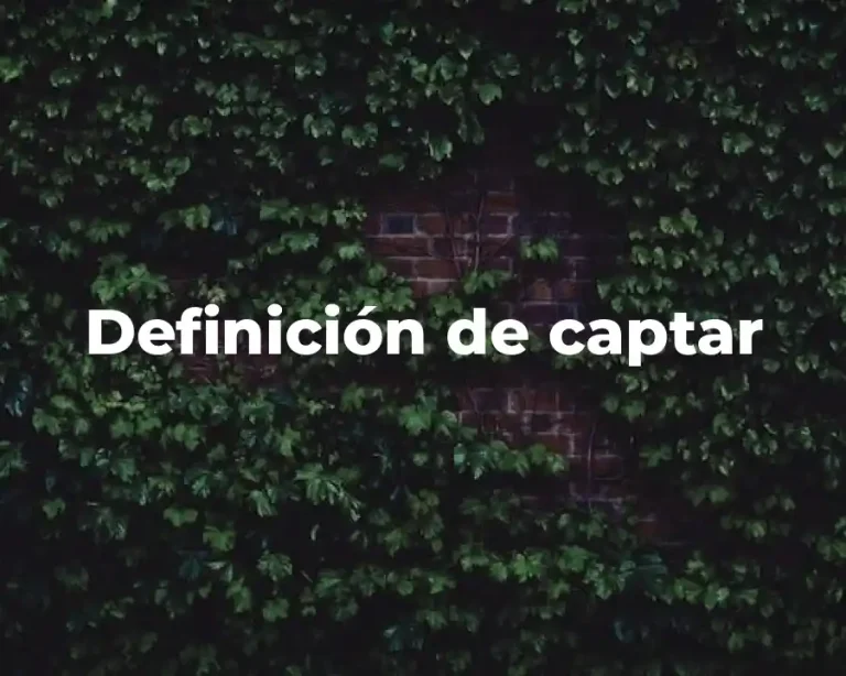 Definición de captar