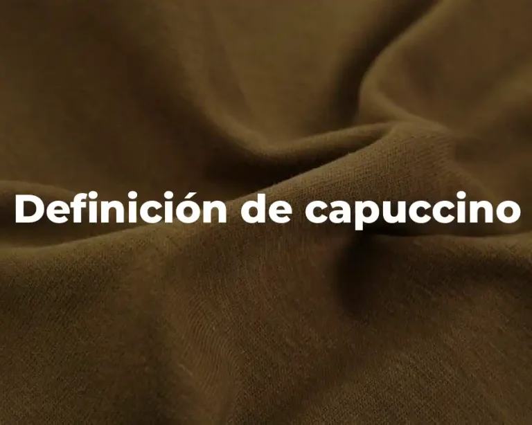 Definición de capuccino