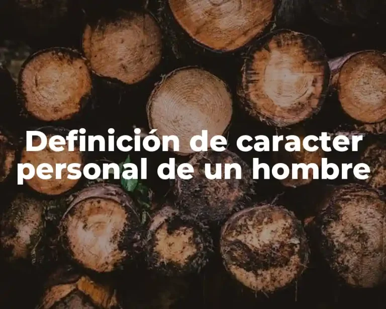 Definición de caracter personal de un hombre