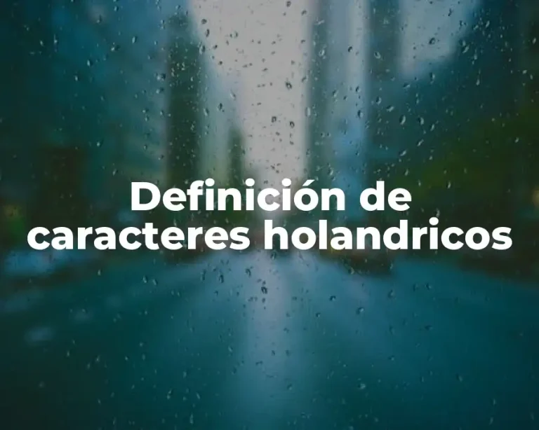 Definición de caracteres holandricos