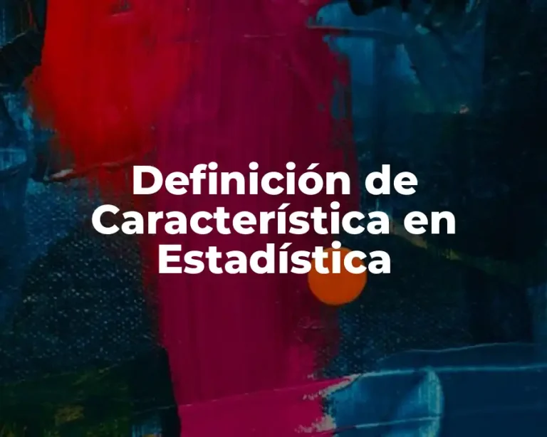 Definición de Característica en Estadística