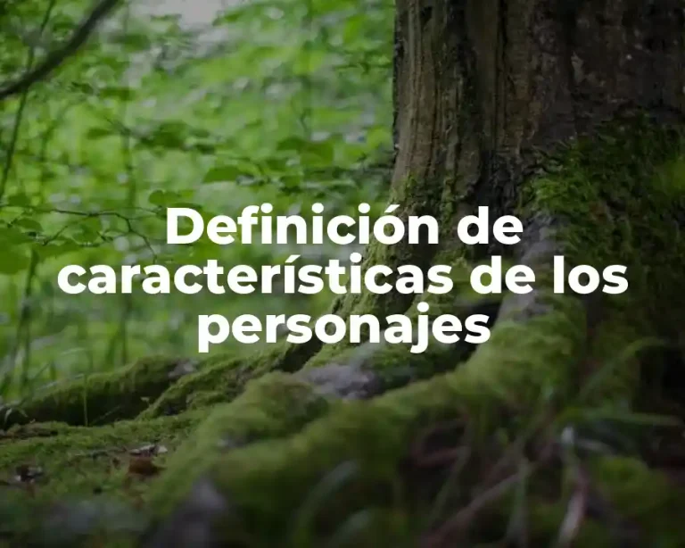 Definición de características de los personajes