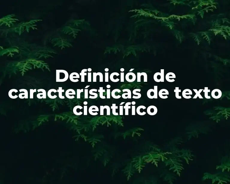 Definición de características de texto científico
