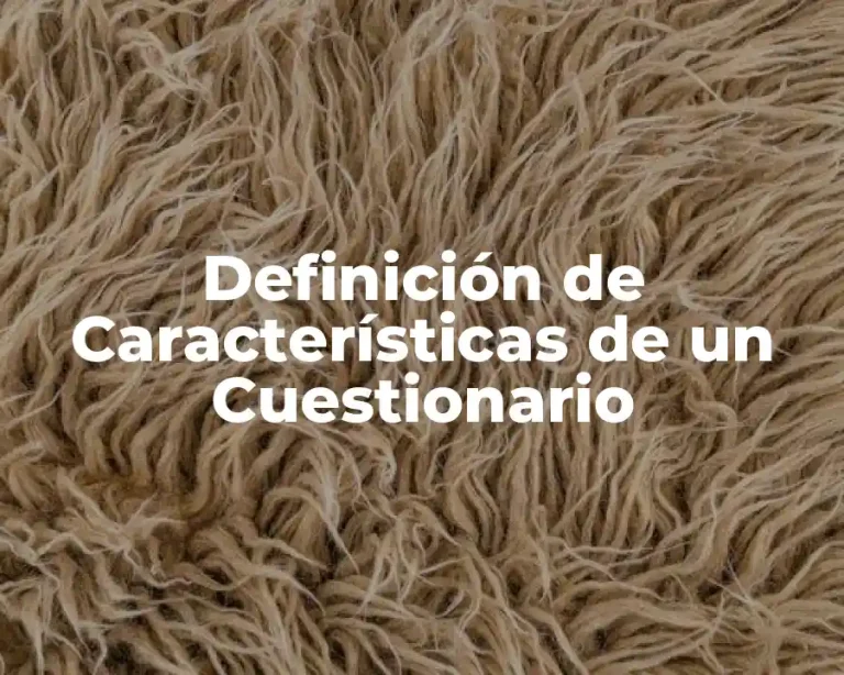 Definición de Características de un Cuestionario