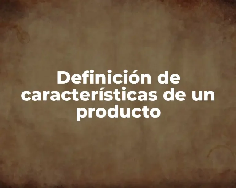 Definición de características de un producto