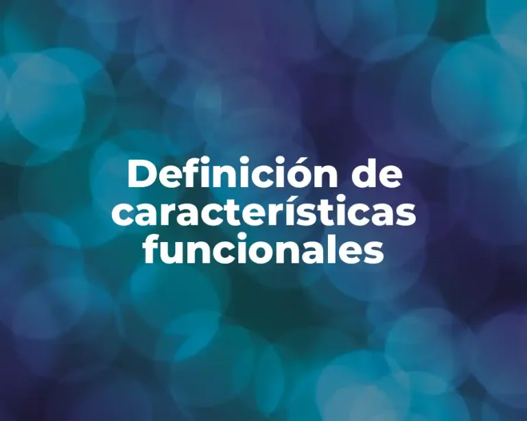 Definición de características funcionales