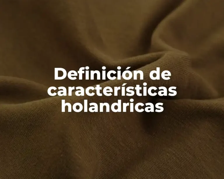 Definición de características holandricas
