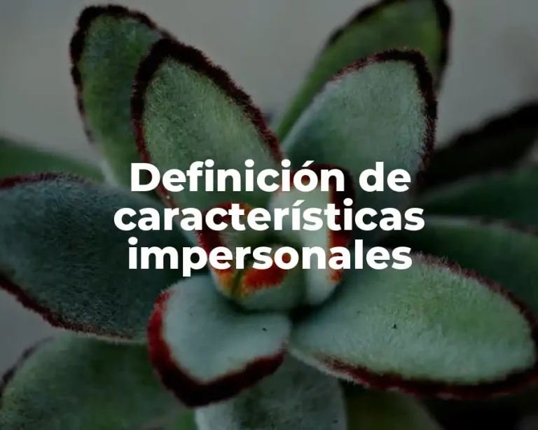 Definición de características impersonales