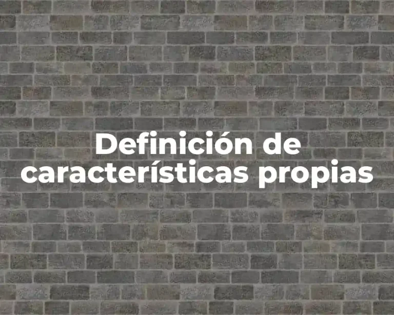 Definición de características propias