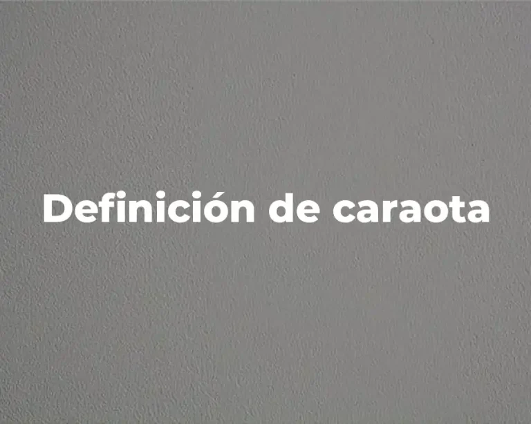 Definición de caraota