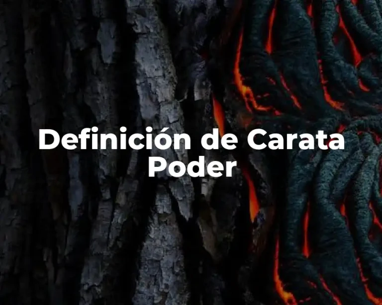 Definición de Carata Poder