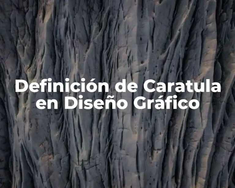 Definición de Caratula en Diseño Gráfico