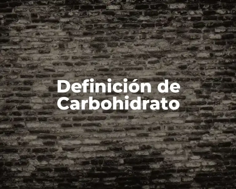 Definición de Carbohidrato