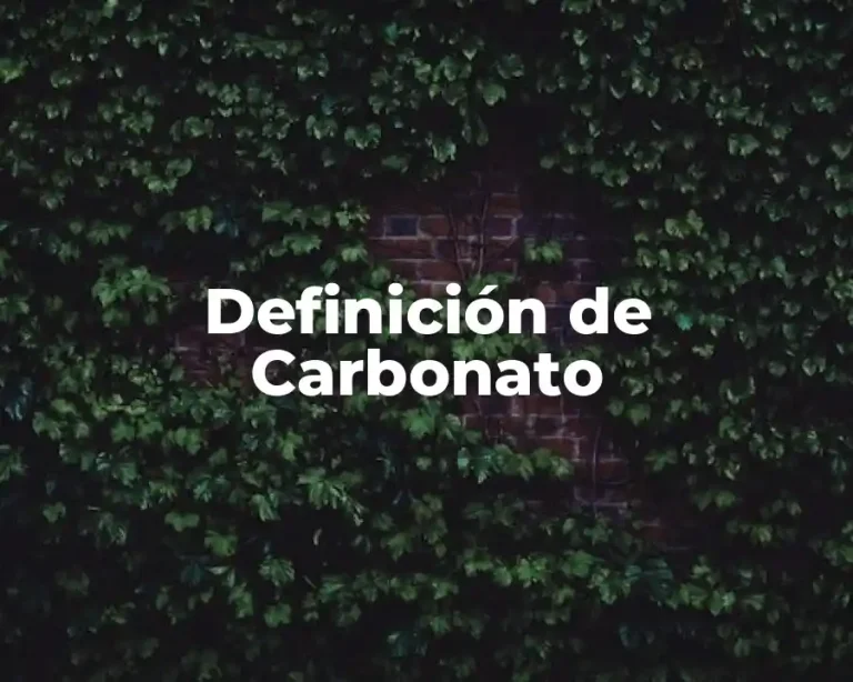 Definición de Carbonato