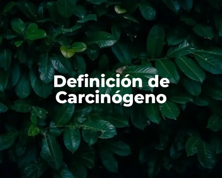 Definición de Carcinógeno
