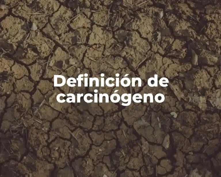 Definición de carcinógeno