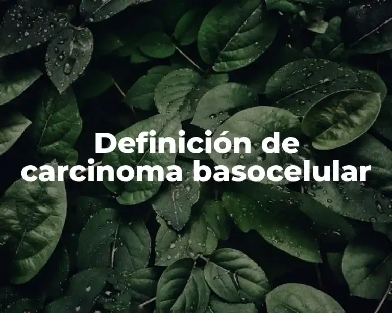 Definición de carcinoma basocelular